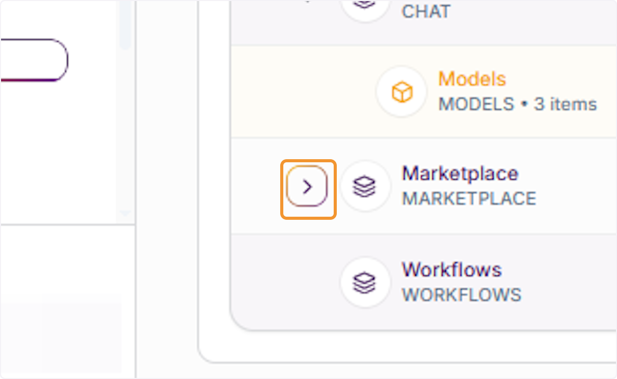 Open the item editor for a Marketplace policy row