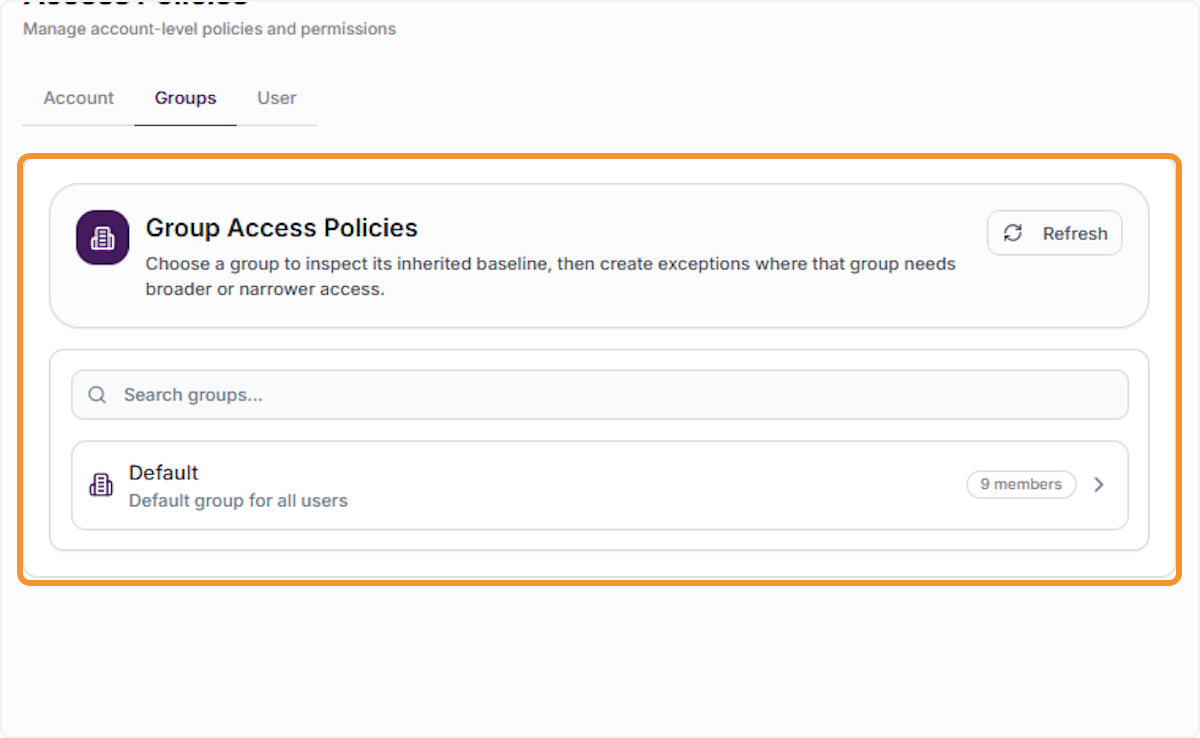 Open Group Access Policies