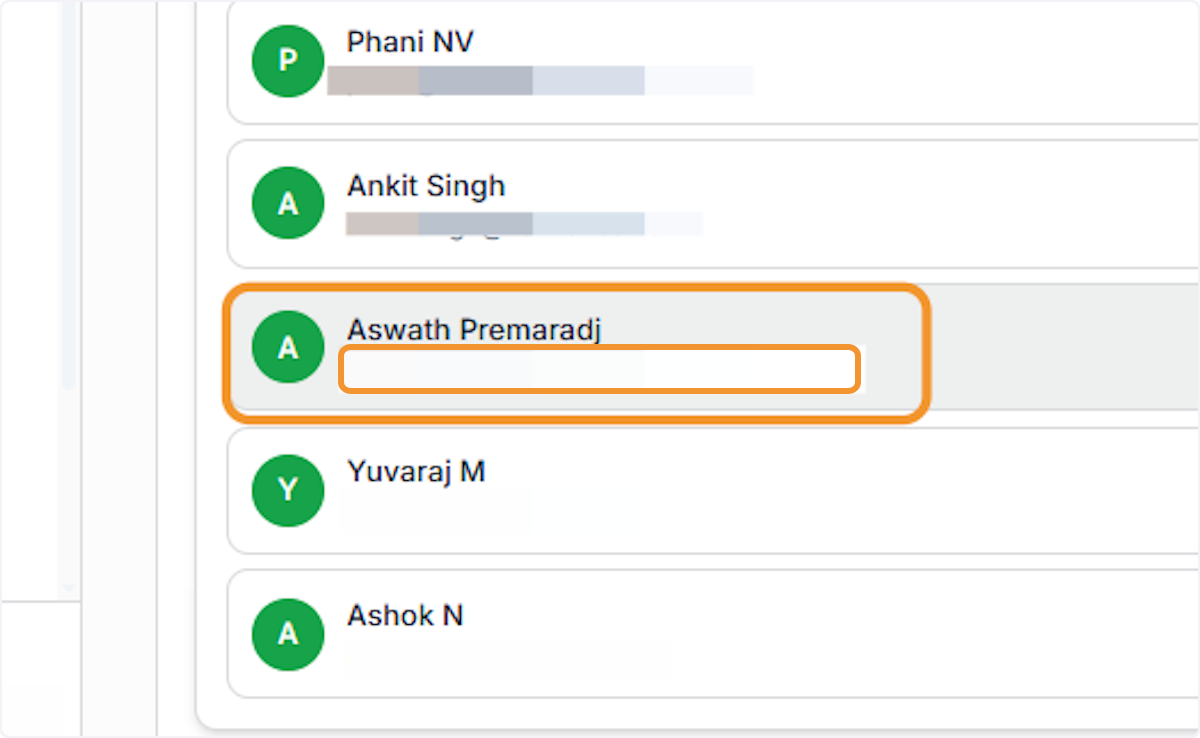 Select a user to configure