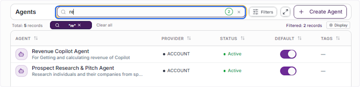 Search for the Agent to Deactivate