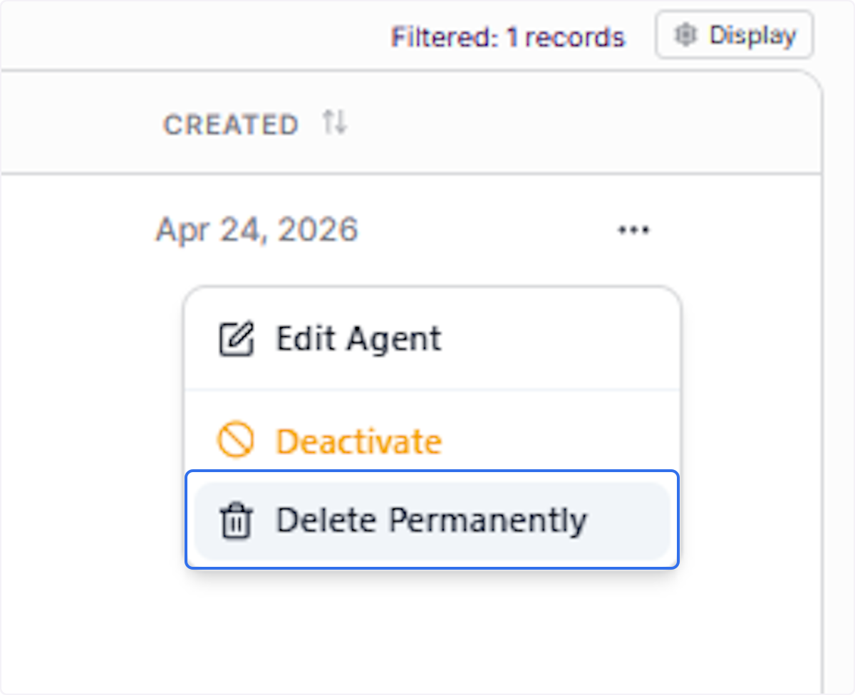 Select Delete Permanently