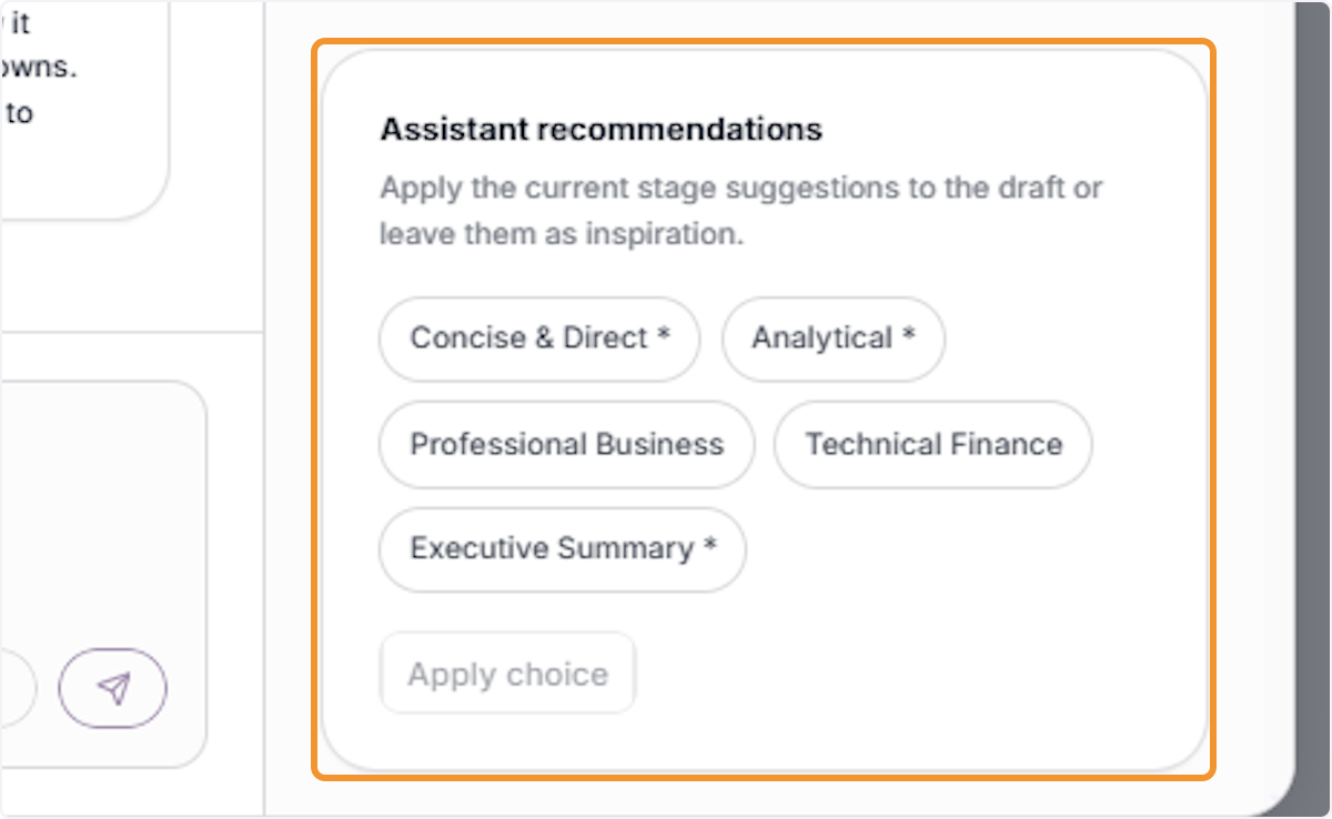 View Assistant Recommendations