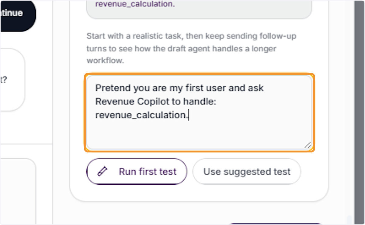 Use the Suggested Test Prompt