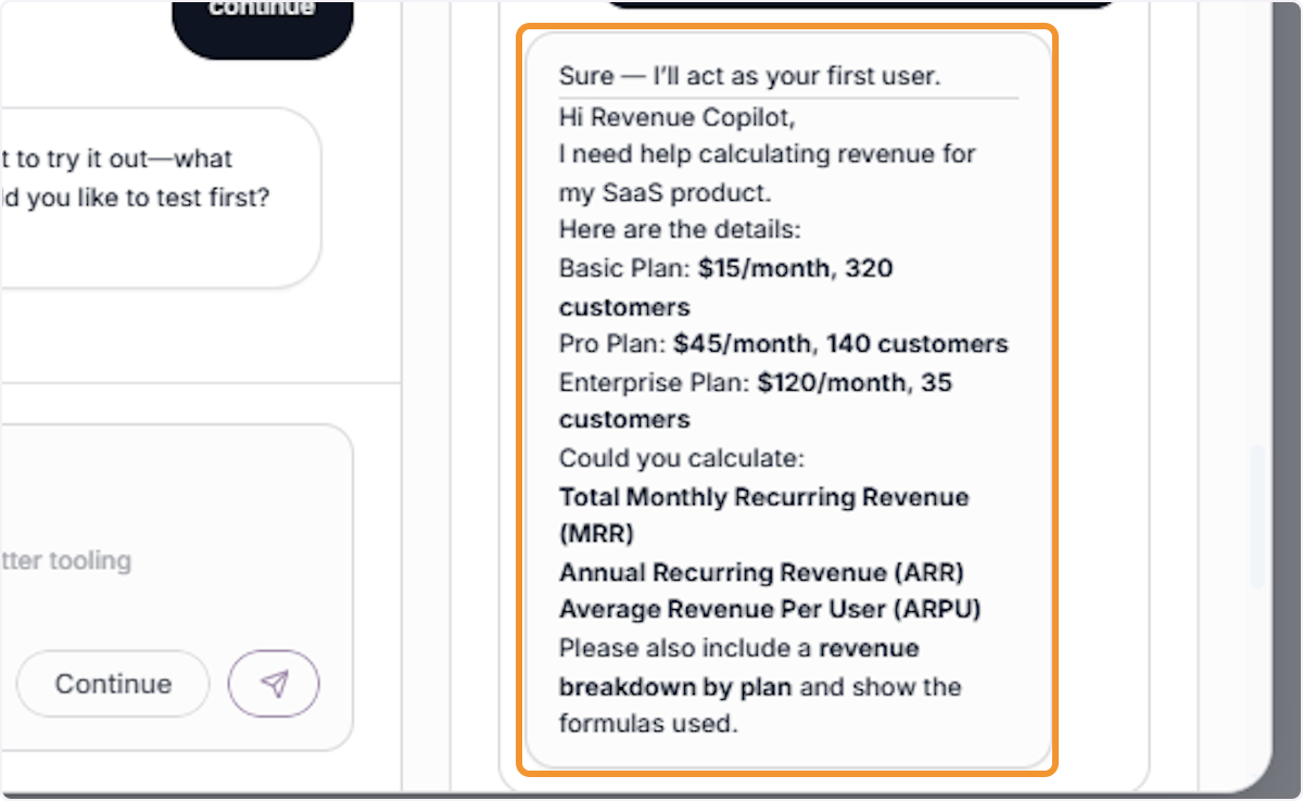 Review the Agent's Test Response