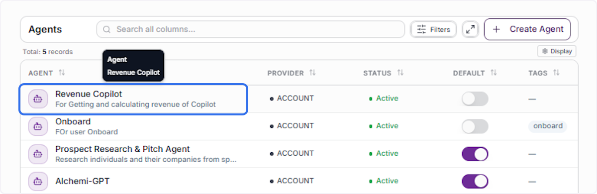 Confirm Agent Appears in the Agents List