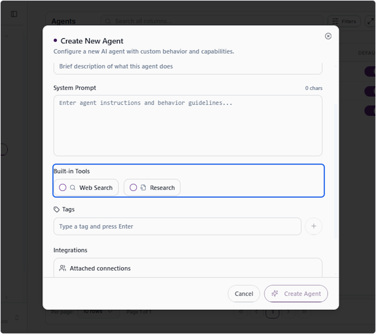 Configure Built-in Tools