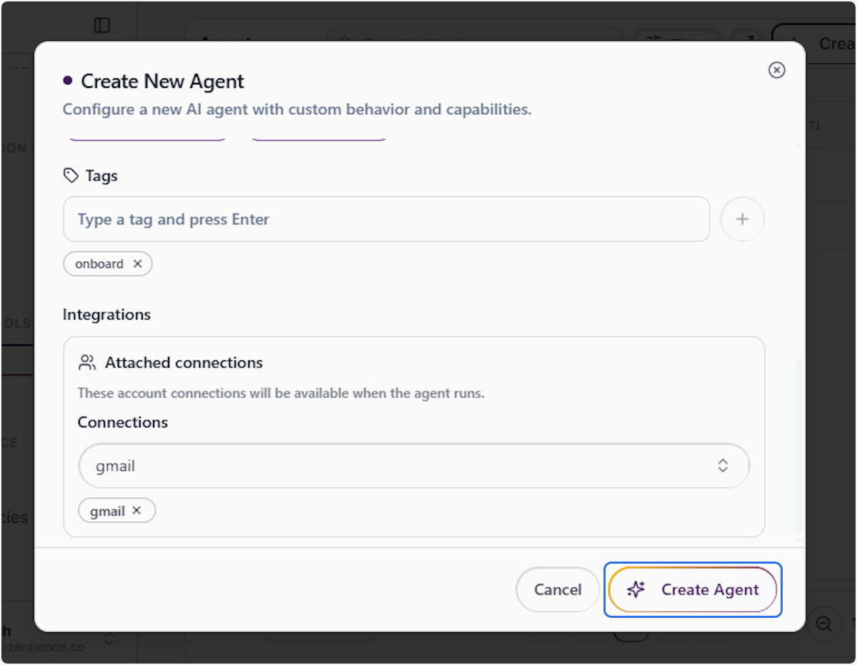 Submit and Create the Agent