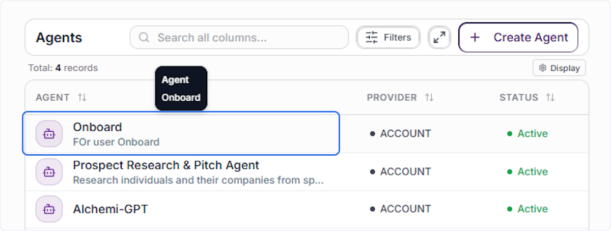 Verify Agent Appears in the Agent List