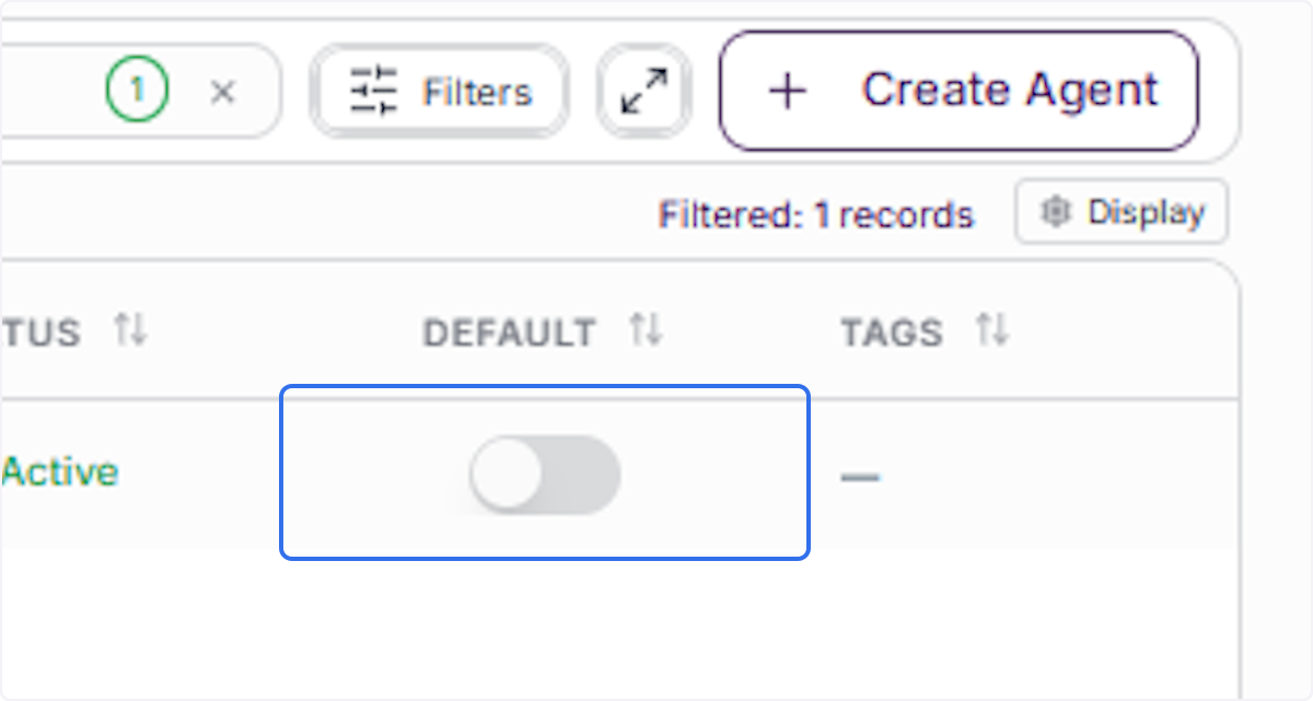 Disable the Default Toggle