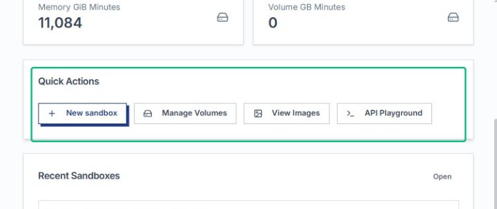 Locate the Quick Actions section