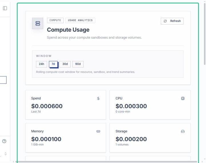 Review the Compute Usage Analytics panel
