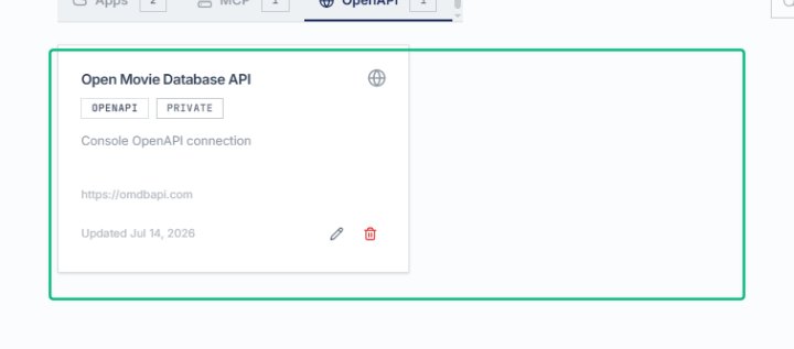 Select the Open Movie Database API card