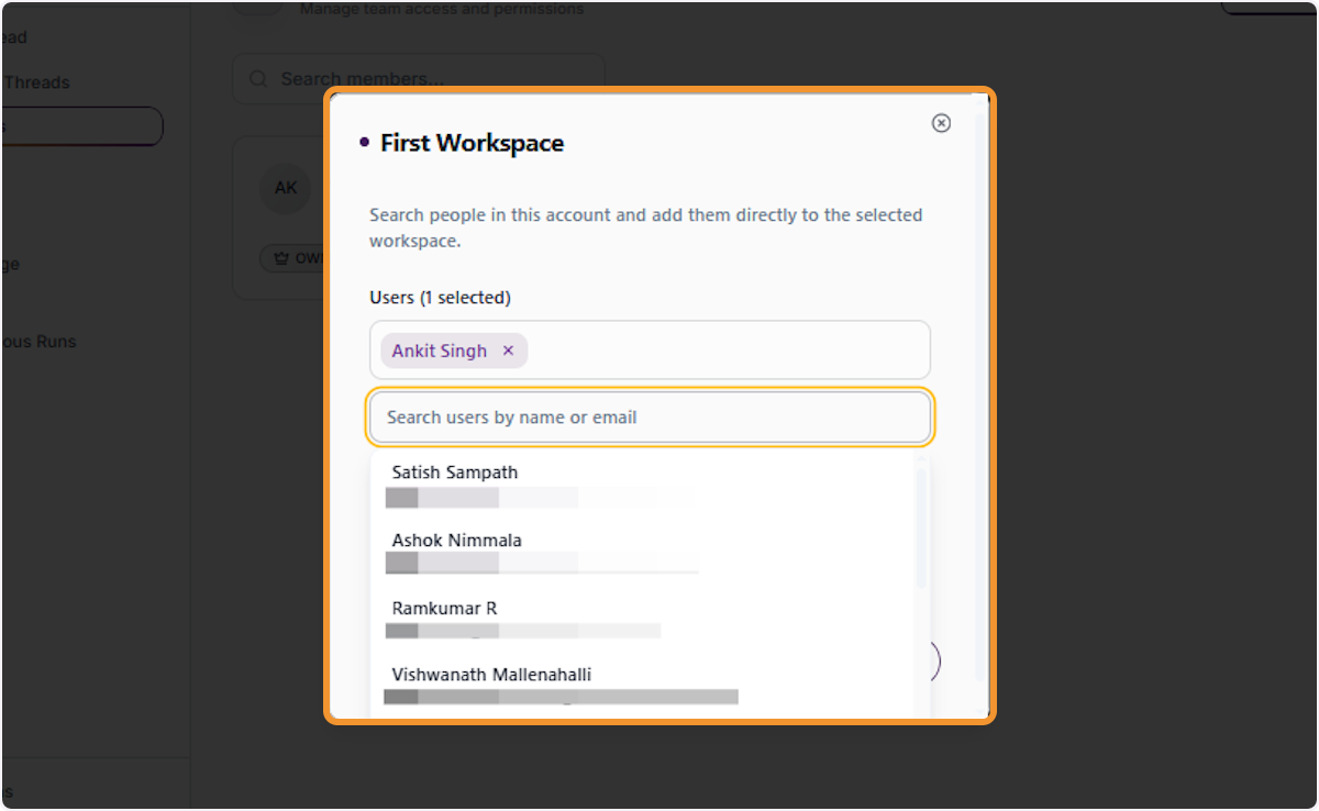 Select a User to Add