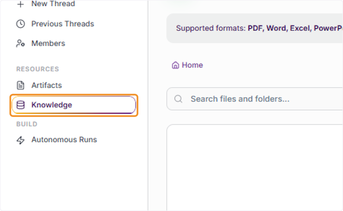 Navigate to the Knowledge Base