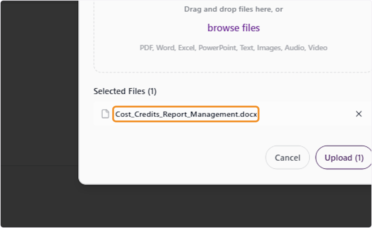 Confirm File Selection