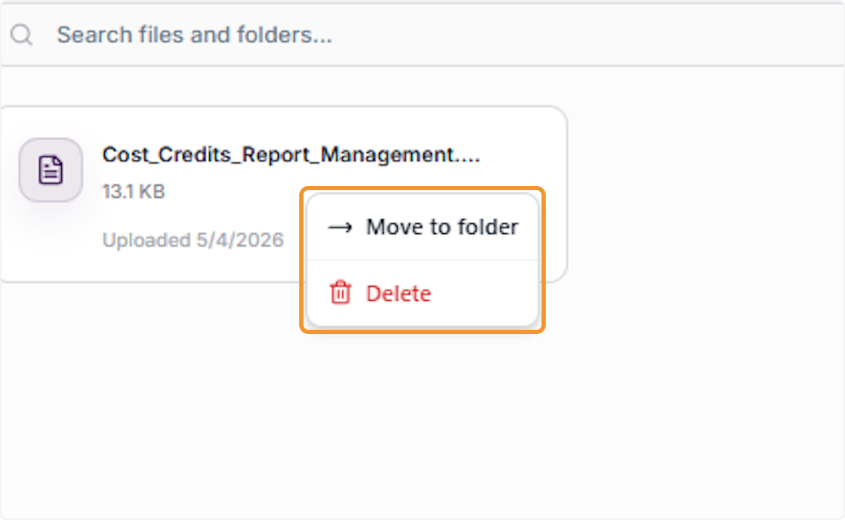 View Available File Actions