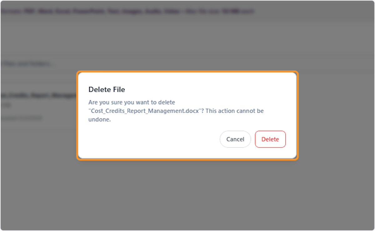 Review File Deletion Confirmation