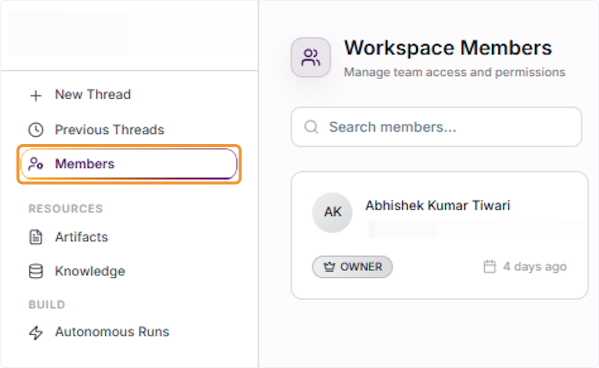 Return to Members Management