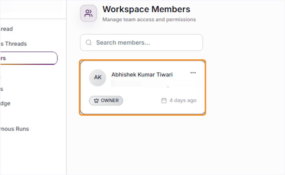Select a Member to Manage