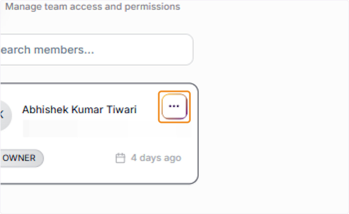 Open Member Options Menu