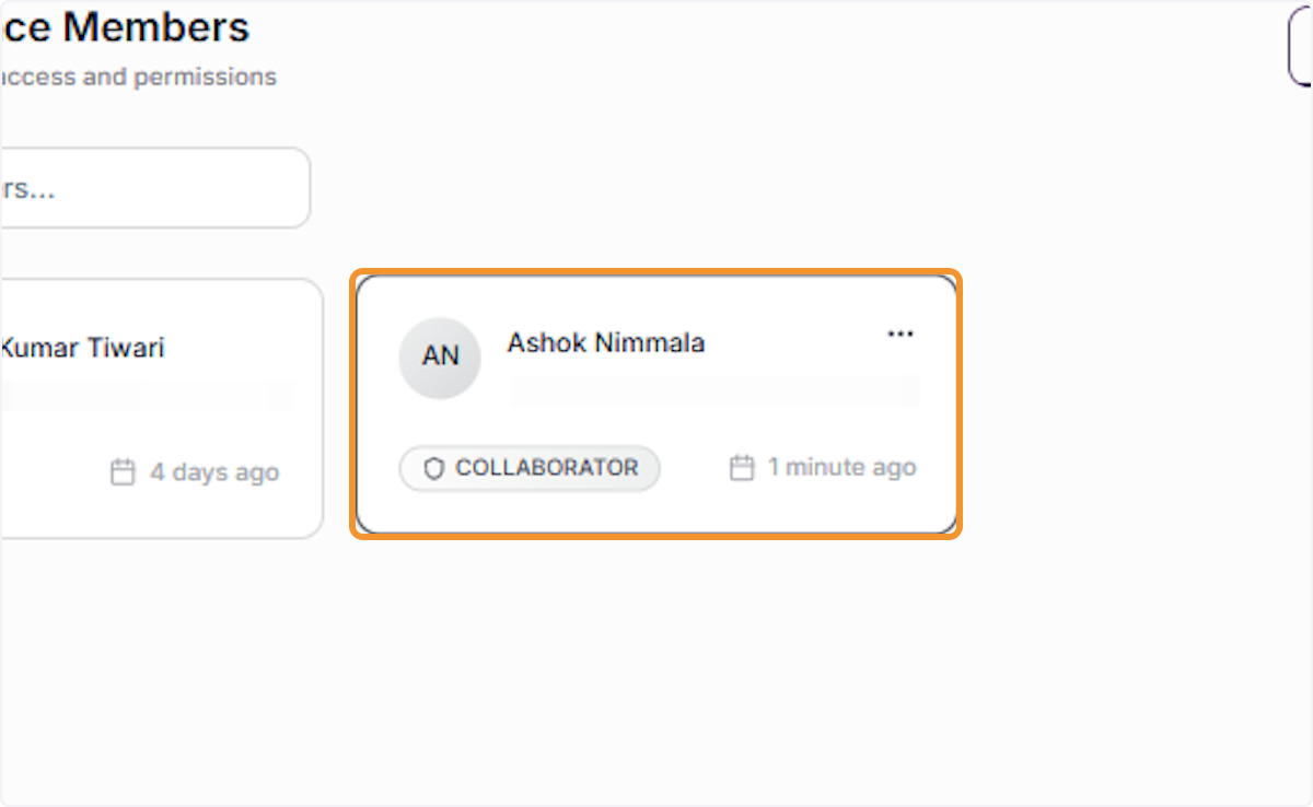 Select a Collaborator for Management