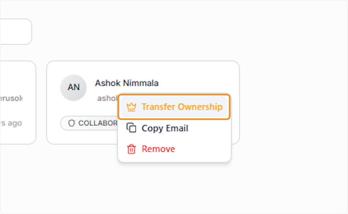 Initiate Ownership Transfer