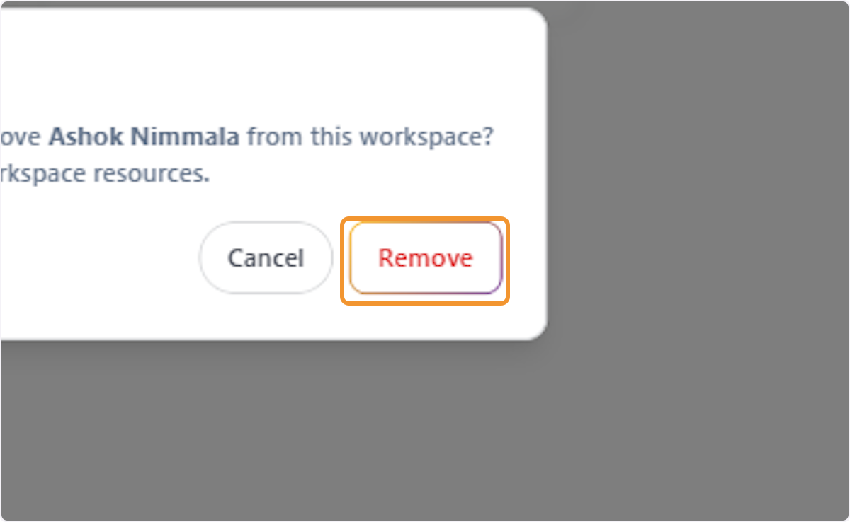 Confirm Member Removal
