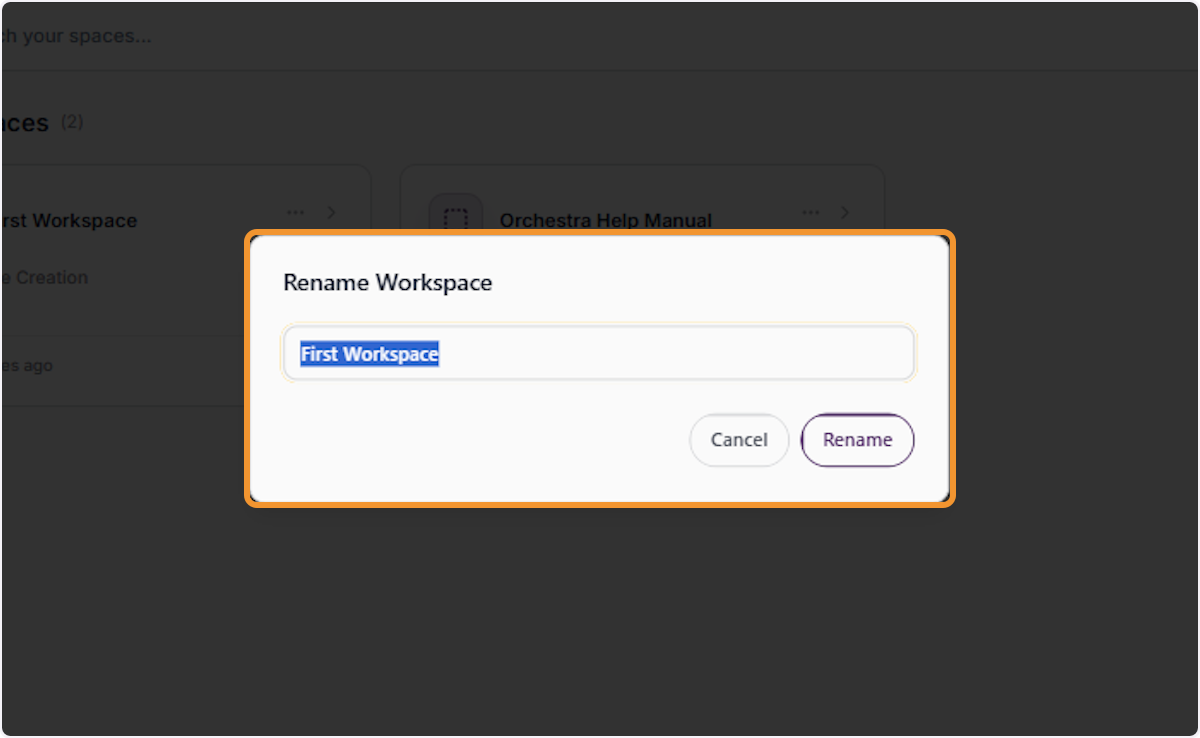 Edit the Workspace Name