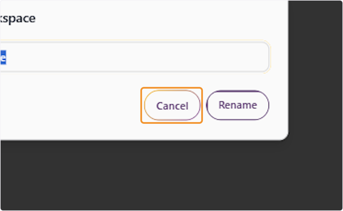 Cancel the Rename Action