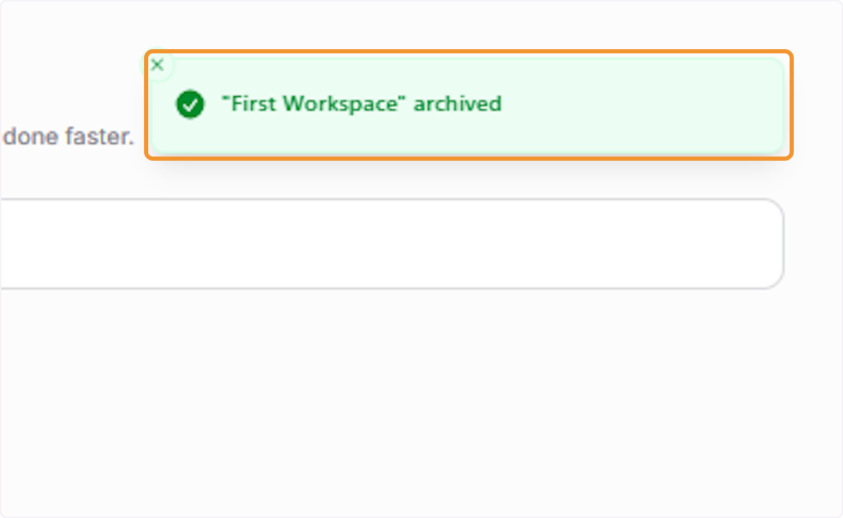 Archive Confirmation Banner