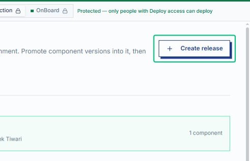 Open the Create release dialog