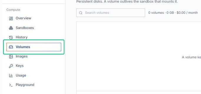 Navigate to Volumes