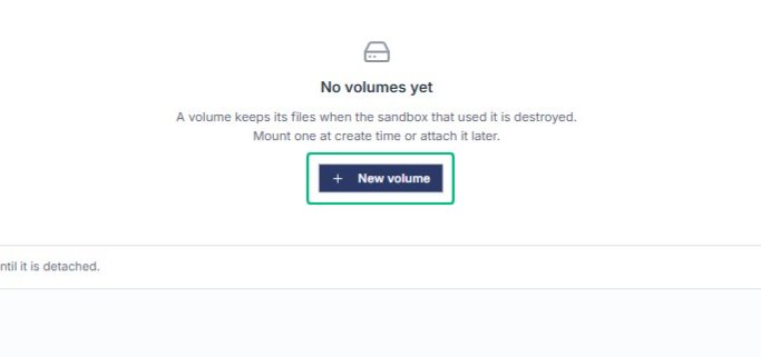 Open the New volume dialog