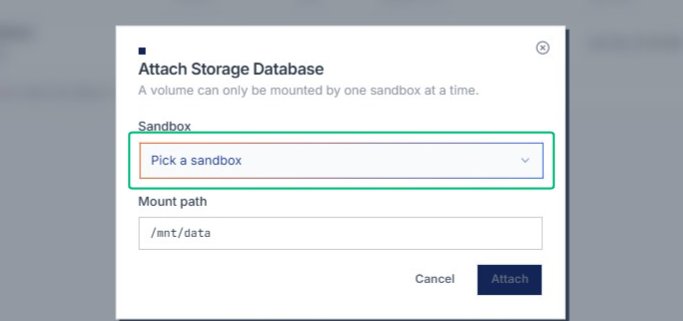 Expand the Pick a sandbox menu