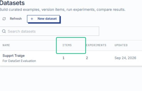 Sort by the ITEMS column