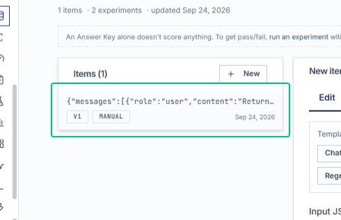 Review the Input JSON field