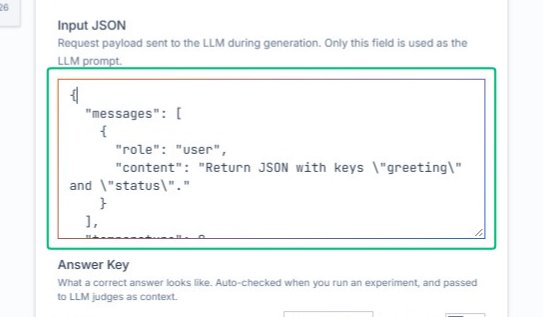 Focus the Input JSON field