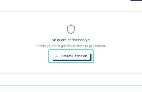 Open the Create Definition dialog