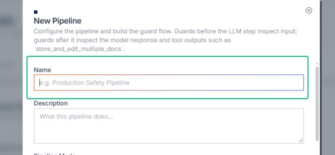 Review the New Pipeline dialog