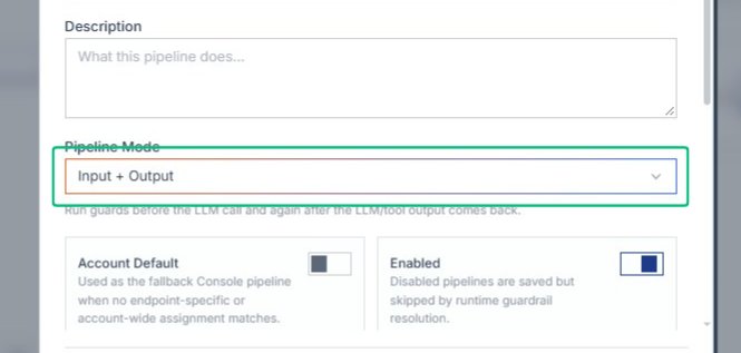 Expand the Pipeline Mode menu