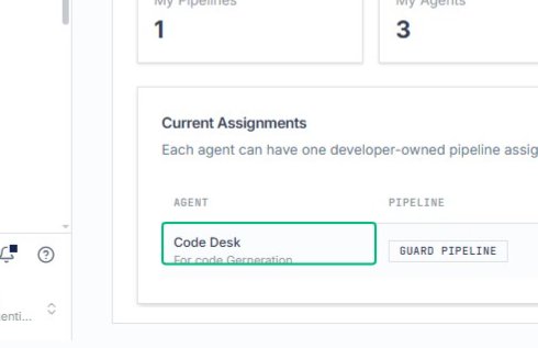 Select the Code Desk agent row