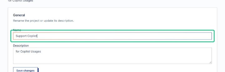 Focus the project name field