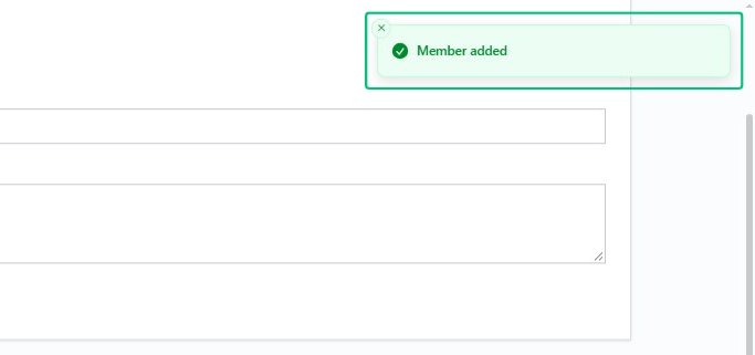 Acknowledge the Member added notification