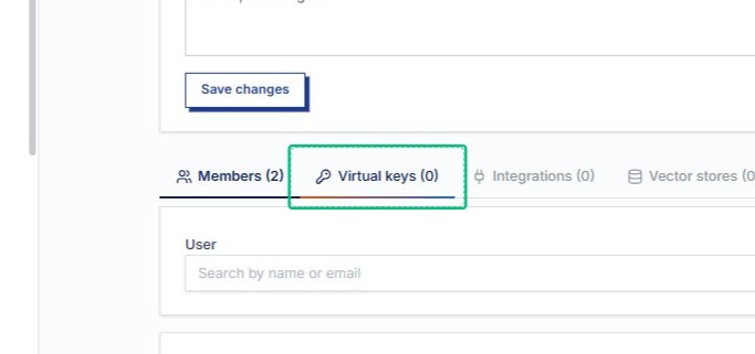 Switch to the Virtual keys tab