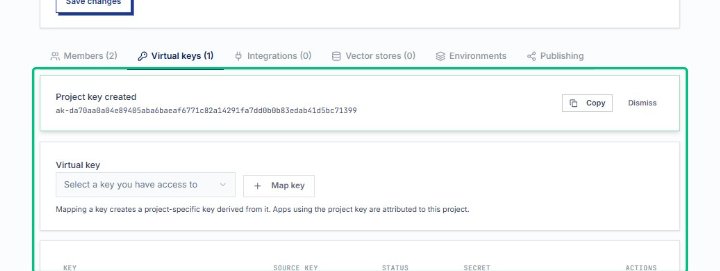 Review the Virtual keys (1) tab