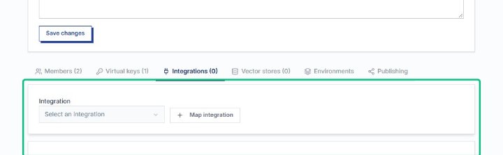 Review the Integrations panel