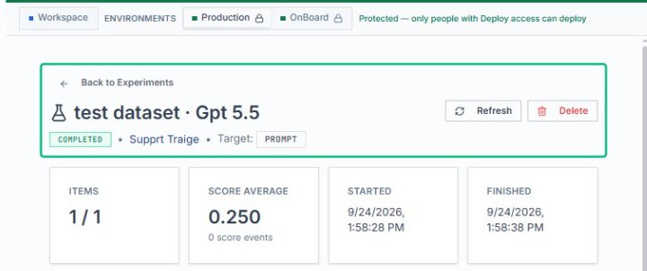 Review the experiment summary