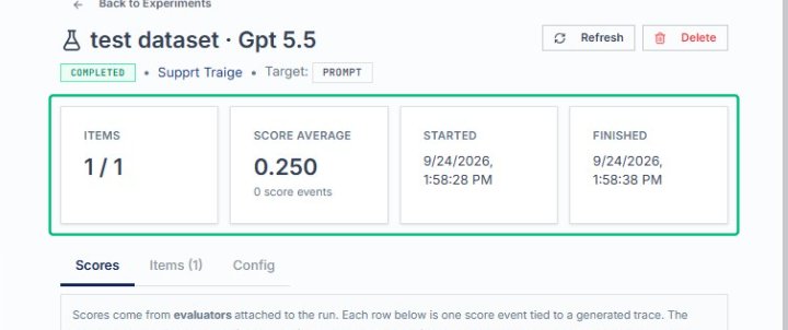 Review the experiment metrics card