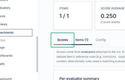 Switch to the Scores tab