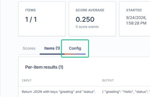 Switch to the Config tab
